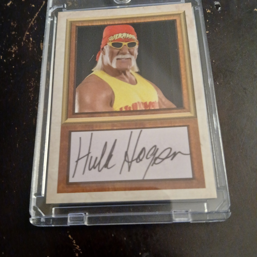 Hulk Hogan Signed Trading Card - Yellow & Red Auto Facsimile Custom